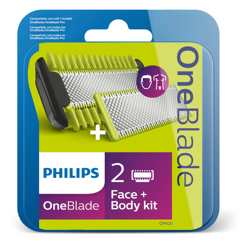 Produktbild för Philips Norelco OneBlade OneBlade QP620/50 Kit för ansikte + kropp