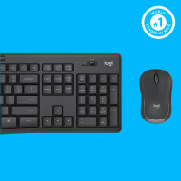 Produktbild för Logitech MK295 Silent Wireless Combo tangentbord Mus inkluderad USB QWERTY Amerikanskt internationellt grafit