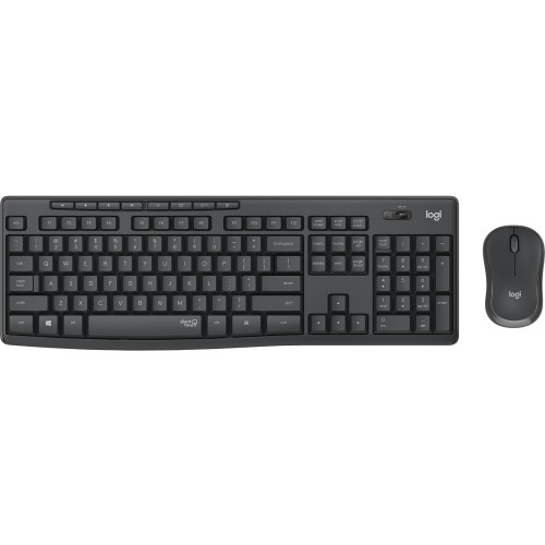 Logitech Logitech MK295 Silent Wireless Combo tangentbord Mus inkluderad USB QWERTY Nordic grafit