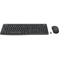 Produktbild för Logitech MK295 Silent Wireless Combo tangentbord Mus inkluderad USB QWERTY Nordic grafit