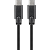 Miniatyr av produktbild för Goobay 38872 USB-kablar 0,5 m USB 3.2 Gen 2 (3.1 Gen 2) USB C Svart