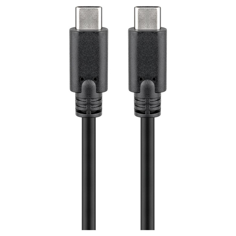 Produktbild för Goobay 38872 USB-kablar 0,5 m USB 3.2 Gen 2 (3.1 Gen 2) USB C Svart