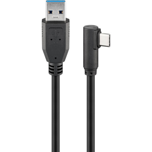 Goobay Goobay 66500 USB-kablar 0,5 m USB 3.2 Gen 1 (3.1 Gen 1) USB A USB C Svart