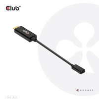 Produktbild för CLUB3D CAC-1333 videokabeladapter 0,22 m HDMI Typ A (standard) USB Type-C Svart