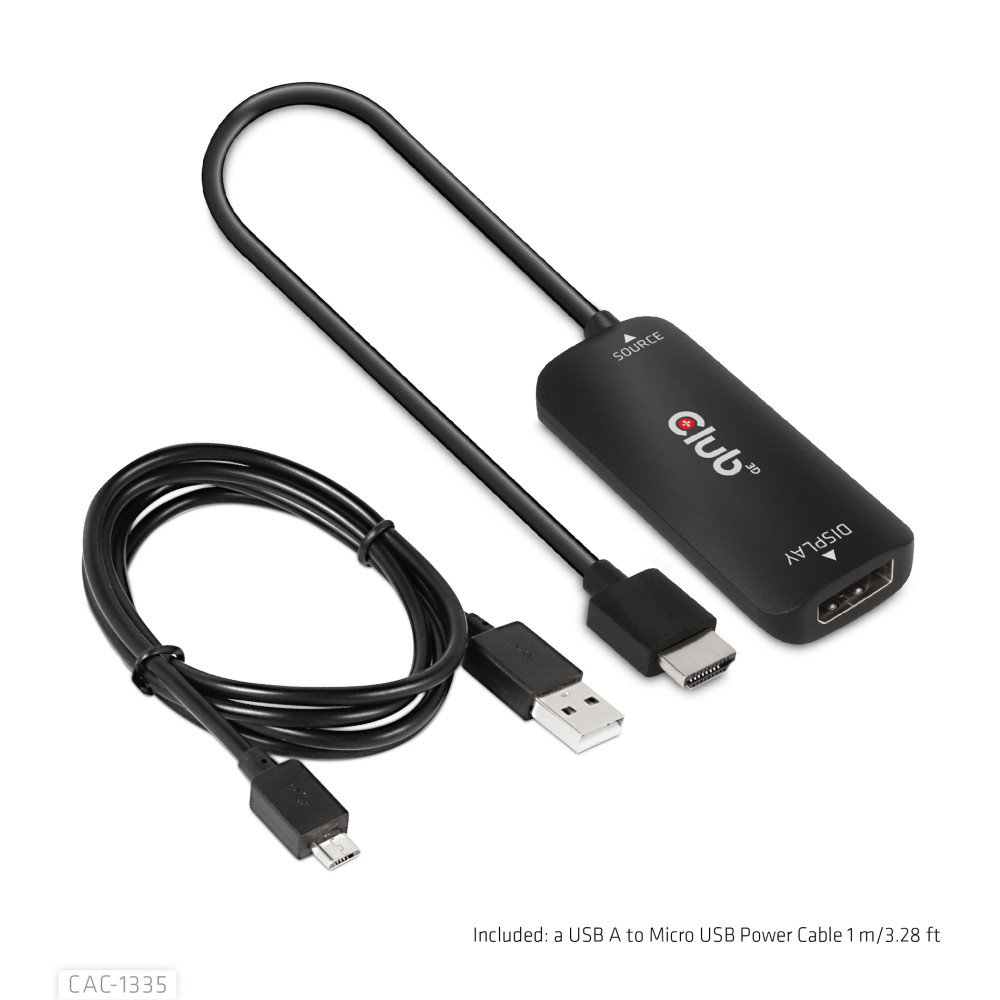 Produktbild för CLUB3D CAC-1335 videokabeladapter 1 m HDMI + USB DisplayPort