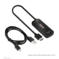 Produktbild för CLUB3D CAC-1335 videokabeladapter 1 m HDMI + USB DisplayPort