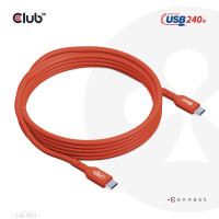 Miniatyr av produktbild för CLUB3D CAC-1513 USB-kablar 3 m USB 2.0 USB C Orange