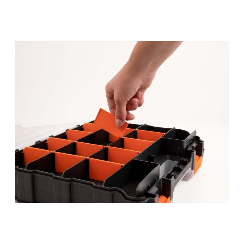 Produktbild för DeLOCK 18417 Förvaringslåda Rektangulär Plast Svart, Orange