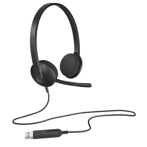 Logitech Logitech H340 Headset Kabel Huvudband Kontor/callcenter USB Type-A Svart