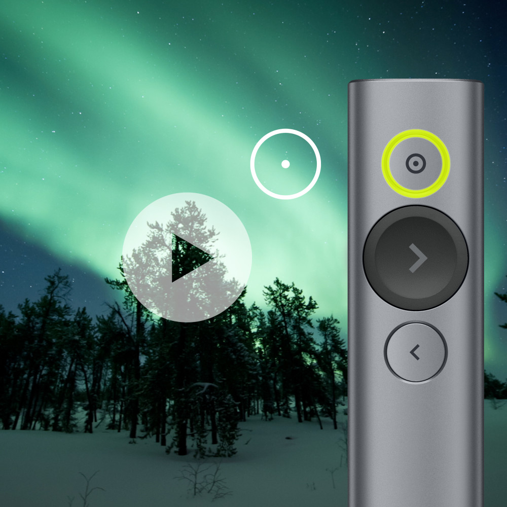 Produktbild för Logitech Spotlight trådlösa presentatörer Bluetooth/RF Grå