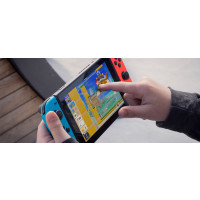 Produktbild för Nintendo Switch with Neon Blue and Neon Red Joy-Con - Spelkonsol - svart, neonröd, neonblå