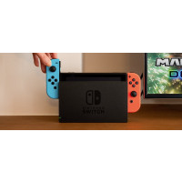 Produktbild för Nintendo Switch with Neon Blue and Neon Red Joy-Con - Spelkonsol - svart, neonröd, neonblå