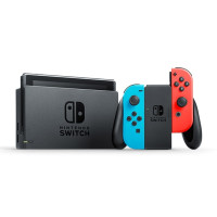 Produktbild för Nintendo Switch with Neon Blue and Neon Red Joy-Con - Spelkonsol - svart, neonröd, neonblå