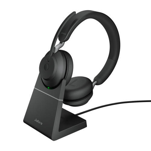 Jabra Jabra Evolve2 65, UC Stereo Headset Trådlös Huvudband Kontor/callcenter USB Type-A Bluetooth Svart