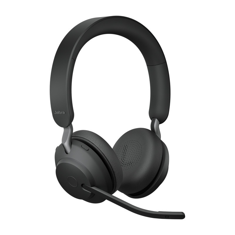 Produktbild för Jabra Evolve2 65, UC Stereo Headset Trådlös Huvudband Kontor/callcenter USB Type-A Bluetooth Svart