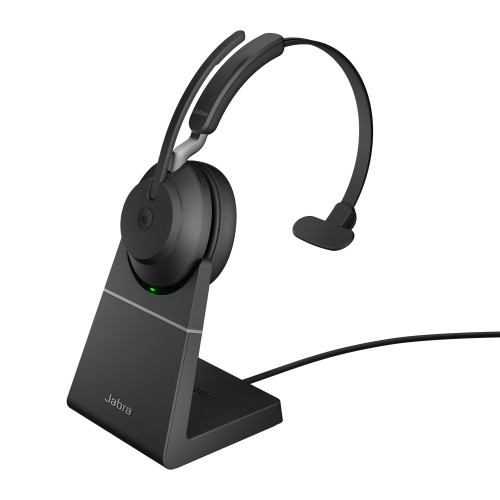 Jabra Jabra Evolve2 65, MS Mono Headset Trådlös Huvudband Kontor/callcenter USB Type-A Bluetooth Svart