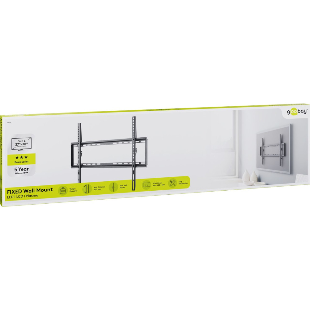 Produktbild för Goobay 49732 tv-fäste 177,8 cm (70") Svart