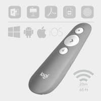 Produktbild för Logitech R500 trådlösa presentatörer Bluetooth/RF Grå