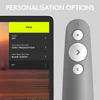 Produktbild för Logitech R500 trådlösa presentatörer Bluetooth/RF Grå