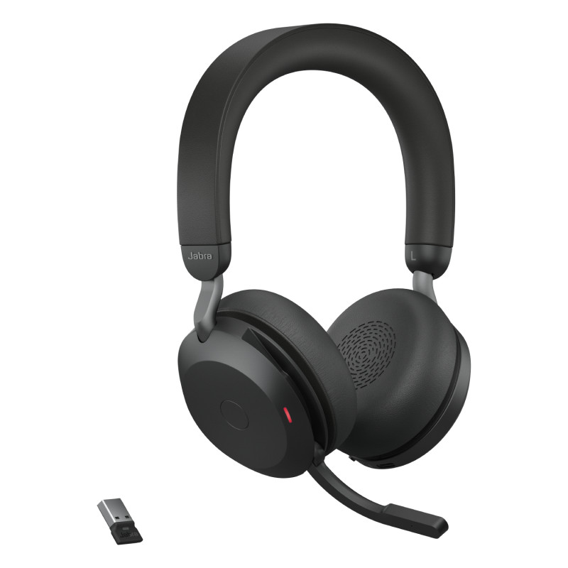 Produktbild för Jabra Evolve2 75 Headset Kabel & Trådlös Huvudband Kontor/callcenter Bluetooth Laddningsställ Svart