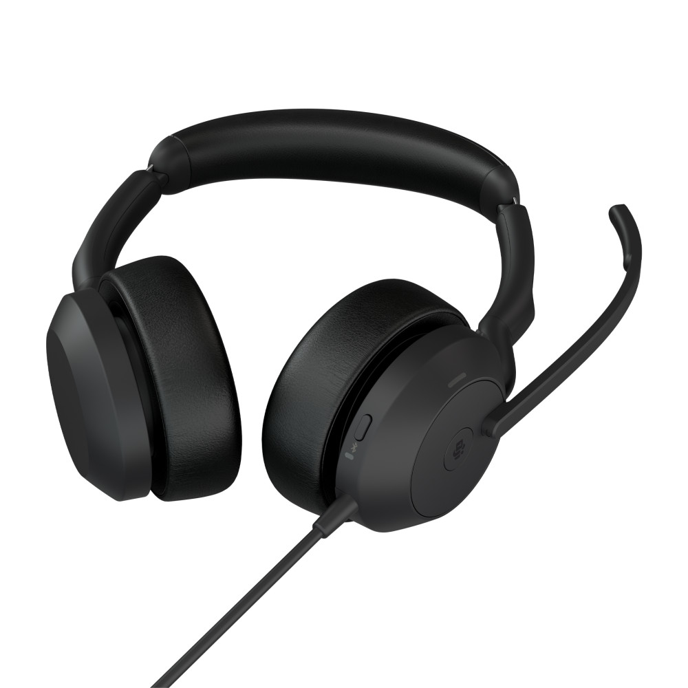 Produktbild för Jabra Evolve2 50 Headset Kabel Huvudband Kontor/callcenter USB Type-A Svart