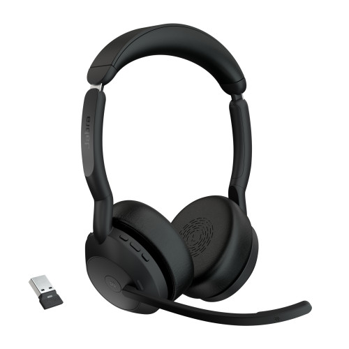 Jabra Jabra Evolve2 55 Headset Trådlös Huvudband Kontor/callcenter Bluetooth Laddningsställ Svart