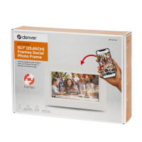 Produktbild för Denver PFF-1015W digitala fotoramar Vit 25,6 cm (10.1") Pekskärm Wi-Fi