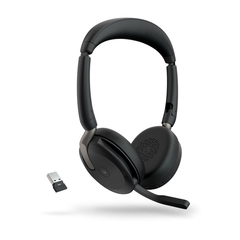Produktbild för Jabra Evolve2 65 Flex Headset Kabel & Trådlös Huvudband Kontor/callcenter Bluetooth Svart