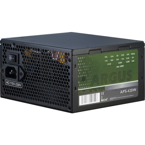Inter-Tech Elektronik Handels Inter-Tech Argus APS strömförsörjningsenheter 420 W 20+4 pin ATX ATX Svart