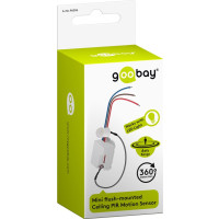 Produktbild för Goobay 96006 rörelsedetektorer Passiv infraröd (PIR) sensor Kabel Tak Vit