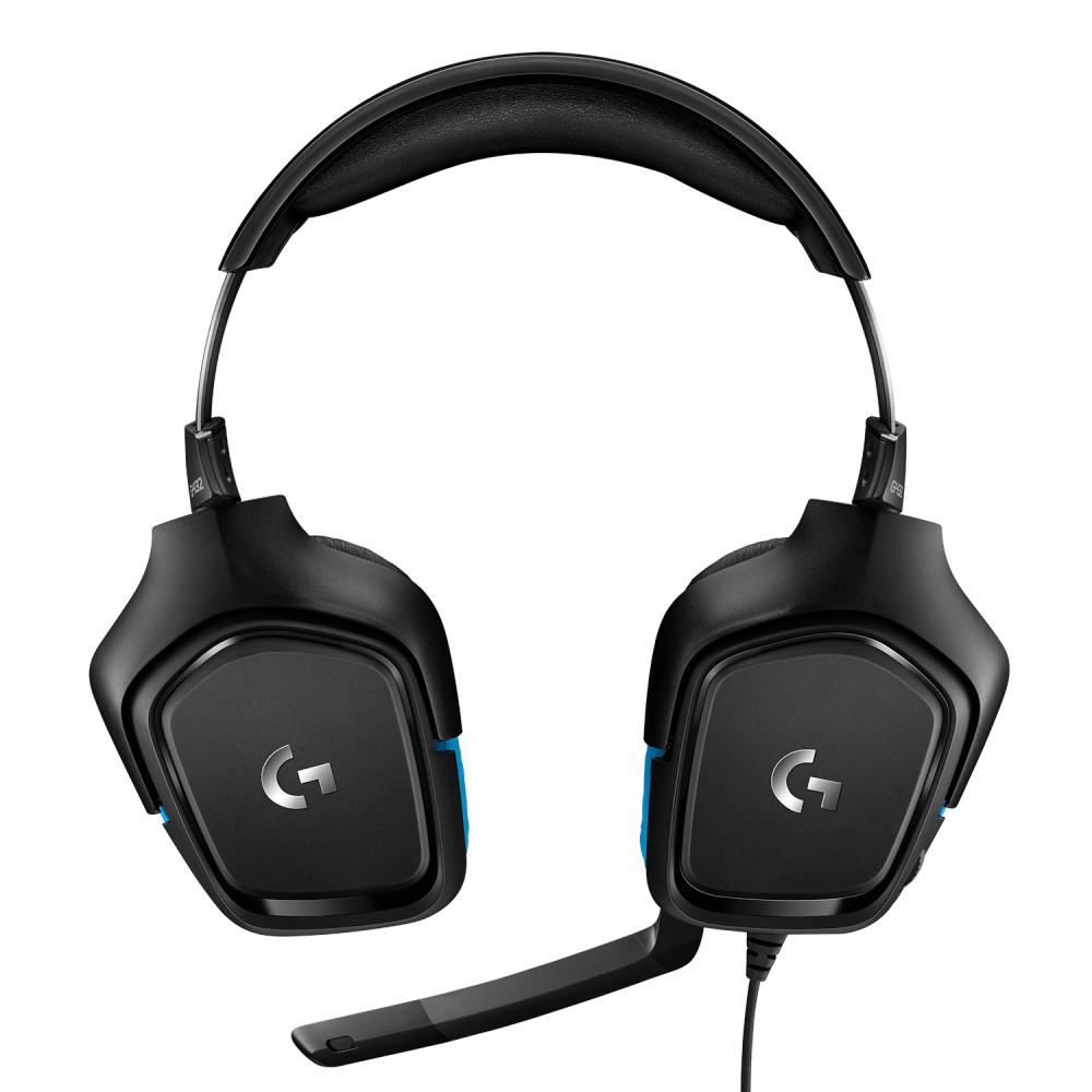 Produktbild för Logitech G G432 Headset Kabel Huvudband Spela Svart, Blå