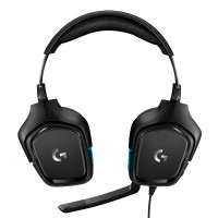 Produktbild för Logitech G G432 Headset Kabel Huvudband Spela Svart, Blå