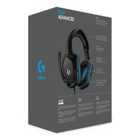 Produktbild för Logitech G G432 Headset Kabel Huvudband Spela Svart, Blå