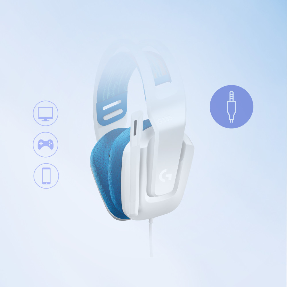 Produktbild för Logitech G G335 Headset Kabel Huvudband Spela Vit