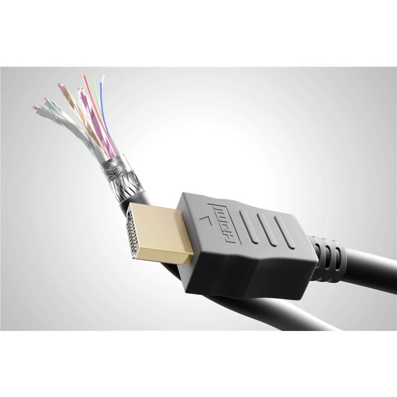 Produktbild för Goobay 58571 HDMI-kabel 0,5 m HDMI Typ A (standard) Svart