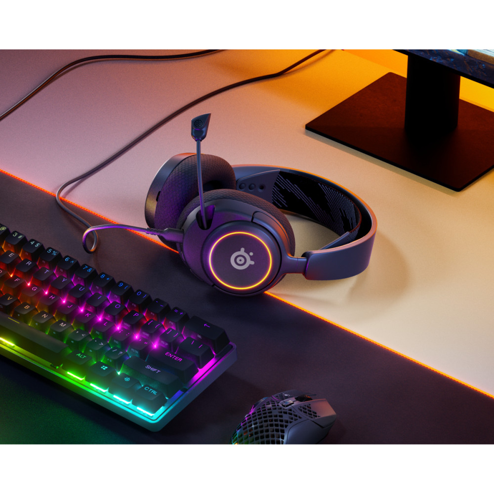 Produktbild för Steelseries Arctis Nova 3 Headset Kabel Huvudband Spela USB Type-C Svart