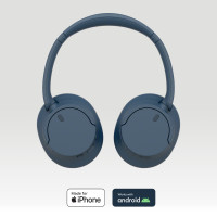Produktbild för Sony WH-CH720 Headset Kabel & Trådlös Huvudband Samtal/musik USB Type-C Bluetooth Blå