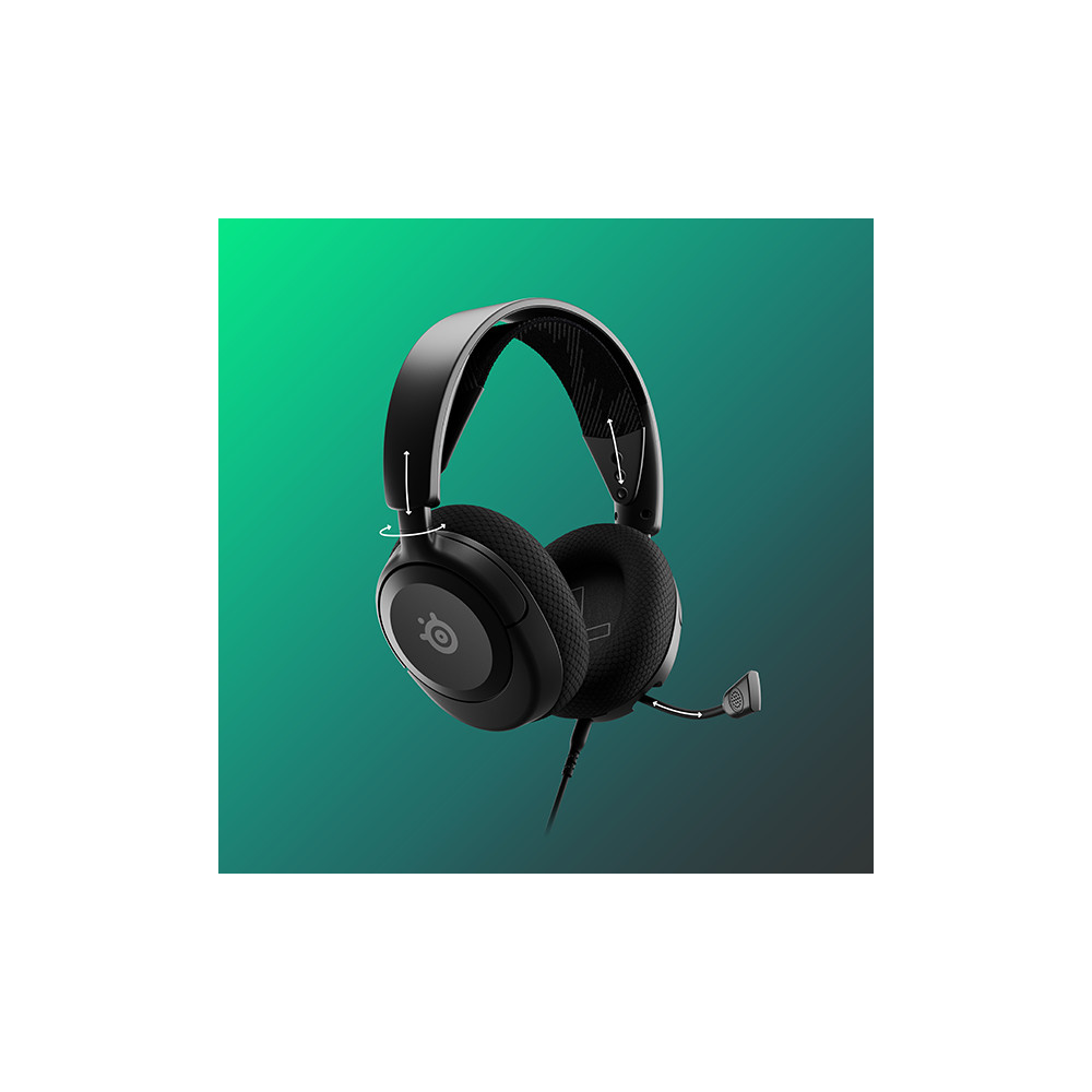 Produktbild för Steelseries Arctis Nova 1 Headset Kabel Huvudband Spela Svart
