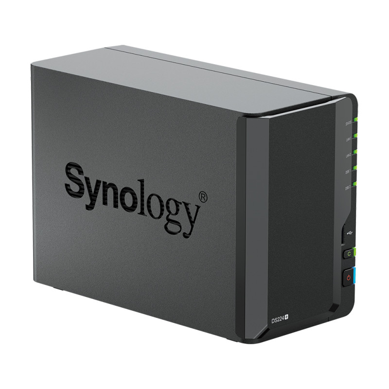 Produktbild för Synology DiskStation DS224+ NAS- & lagringsservrar Skrivbord Nätverksansluten (Ethernet) Svart J4125