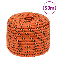 Produktbild för Båtlina orange 12 mm 50 m polypropylen