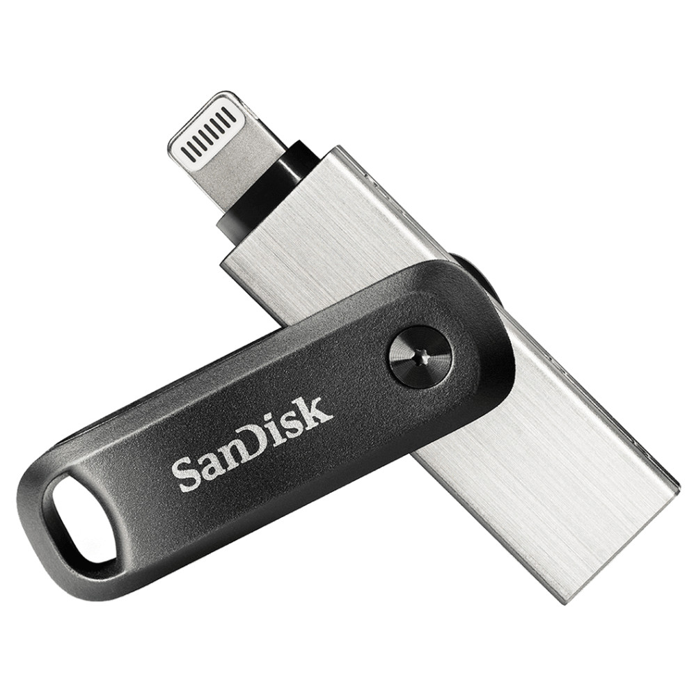 Produktbild för SanDisk iXpand USB-sticka 64 GB USB Type-A / Lightning 3.2 Gen 2 (3.1 Gen 2) Svart, Silver