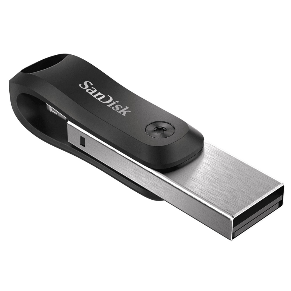 Produktbild för SanDisk iXpand USB-sticka 64 GB USB Type-A / Lightning 3.2 Gen 2 (3.1 Gen 2) Svart, Silver