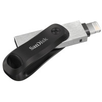 Produktbild för SanDisk iXpand USB-sticka 64 GB USB Type-A / Lightning 3.2 Gen 2 (3.1 Gen 2) Svart, Silver