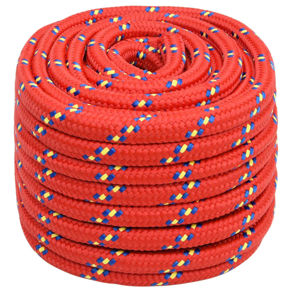 Produktbild för Båtlina röd 20 mm 25 m polypropen