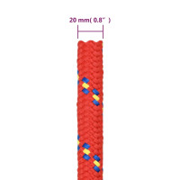 Produktbild för Båtlina röd 20 mm 25 m polypropen