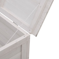 Produktbild för Dynbox vit 99x49,5x58,5 cm massivt granträ
