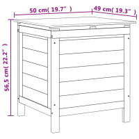 Produktbild för Dynbox antracit 50x49x56,5 cm massivt granträ