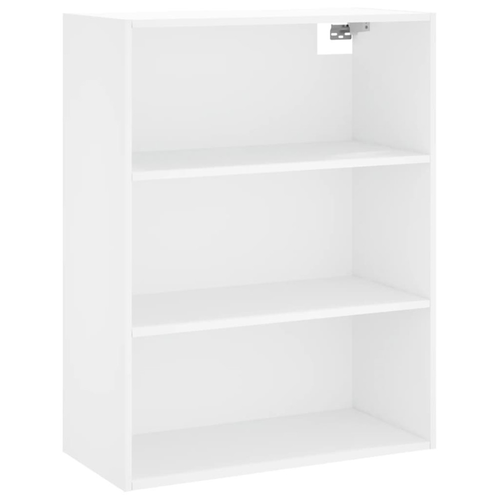 Produktbild för Högskåp vit 69,5x34x180 cm konstruerat trä