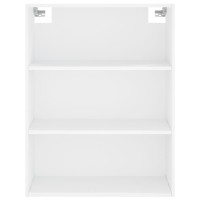 Produktbild för Högskåp vit 69,5x34x180 cm konstruerat trä