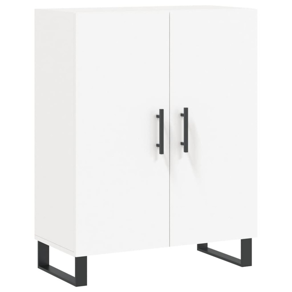 Produktbild för Högskåp vit 69,5x34x180 cm konstruerat trä